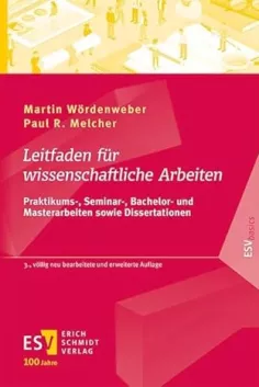 Buchcover Leitfaden Wissenschaftliches Arbeiten Melcher 2024 Erich Schmidt Verlag
