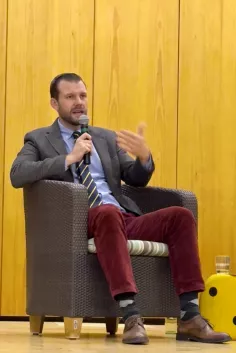 Prof. Dr. Stefan Brüggemann bei der Veranstaltung Diskurs in Zeiten der Polarisierung