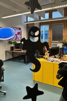 Halloween im Game Studio der Hochschule.