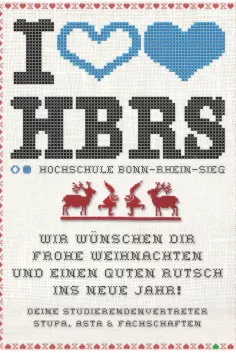 Stickerei I love H-BRS und Frohes Fest 2014 Daniel Kajan.jpg (DE)