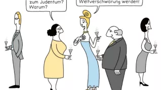 Cartoon zum Thema Antisemitismus