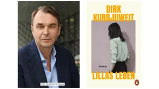 Dirk Kurbjuweit (c) Susanne Schleyer, Cover: Lillas Leben (c) Penguin Verlag