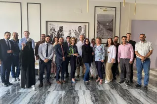 Gruppenbild Besuch in Jordanien