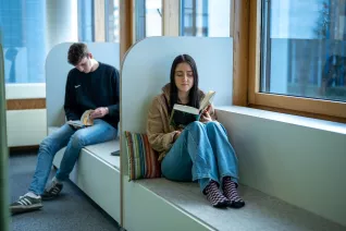 Fensterbänke in der Bibliothek