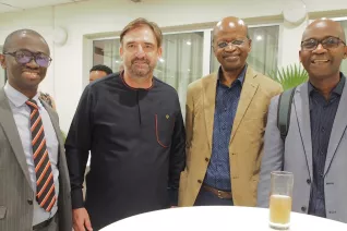 Prof. Dr. Masauso Chirwa, Botschafter Daniel Krull, weitere Gäste
