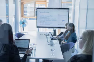 Teilnehmende beim Workshop beim Längsten Schreibtag in Rheinbach