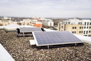 Photovoltaic system on the roof of the university (DE)