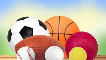 Symbolfoto Sport mit vielen Bällen Foto Colourbox