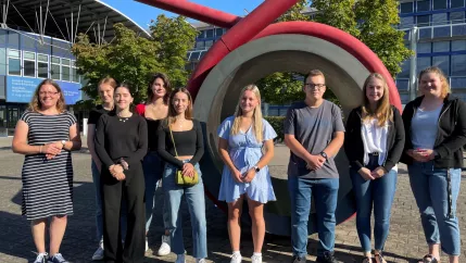 Gruppenfoto der neuen Auszubildenden im August 2022.