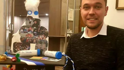 Daniel Schulke nach erfolgreicher Verteidigung