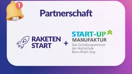 Partnerschaft Raketenstart Start-up-Manufaktur