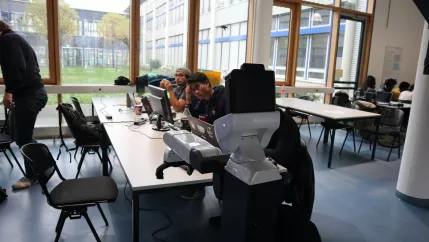 Minh Nguyen with the Toyota HSR Lucy