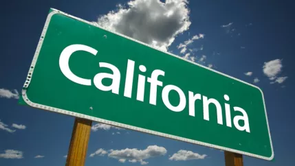 Straßenschild California
