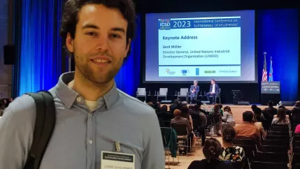 Lasse Schloemer auf der New York Conference on Sustainable Development 2023