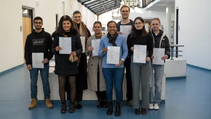 E-Tutor:innen mit Zertifikaten: Abschlussfeier WiSe 23/24