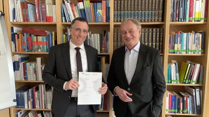 Ernennung Honorarprofessor Oliver Stiemerling Informatik Hochschulpräsident Ihne 0324 Foto Daniela Greulich