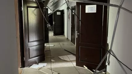 Zerstoerung und Aufbauarbeiten an der ukrainischen Partneruniversitaet 2024