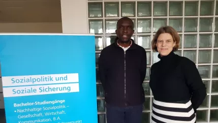 Arthur Ngasani und Prof. Dr. Kerstin Rosenow-Williams