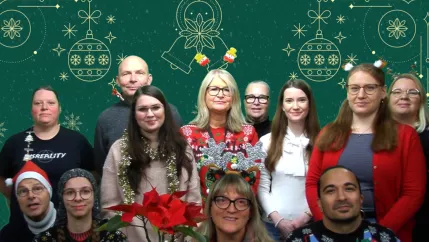 H-BRS Bibliothek Weihnachtsgrüße grün