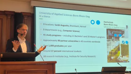 12.03.2025 Prof. Michael Rademacher eine Gastvorlesung an der Montenegrinischen Akademie der Wissenschaften und Künste