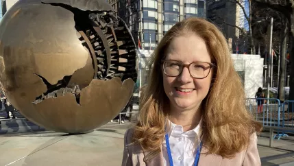 Barbara Hillen Haas auf der Frauenrechtskonferenz in New York März 2025_Foto Hillen-Haas