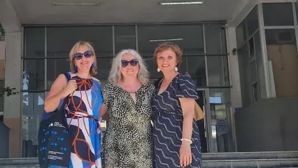 Besuch University of Prishtina Gruppenbild Foto Küpper