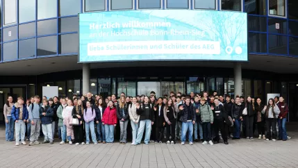 25.02.2026 Besuch Albert-Einstein-Gymnasium (AEG) - Gruppenfoto
