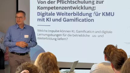 Vortrag: Von der Pflichtschulung zur Kompetenzentwicklung: Digitale Weiterbildung für KMU mit KI und Gamification
