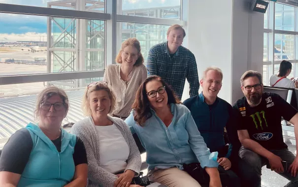 Gruppenbild am Flughafen Köln - Jordanien 2022