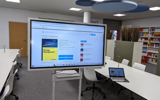 Digitales Whiteboard der Bibliothek
