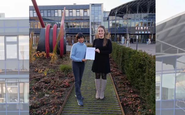 11.12.2025 DAAD-Preis für hervorragende Leistungen internationaler Studierender an Pallavi Aithal Narayan, Masterstudentin im Studiengang Autonomous Systems (MAS)