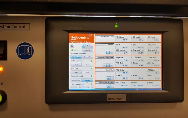 Hydrogen-Rack control display (DE)