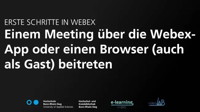Einem Meeting über die Webex-App oder einem Browser (auch als Gast) beitreten