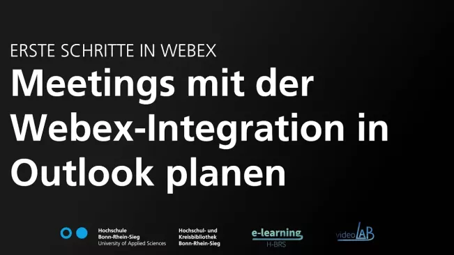 Meetings mit der Webex-Integration in Outlook planen