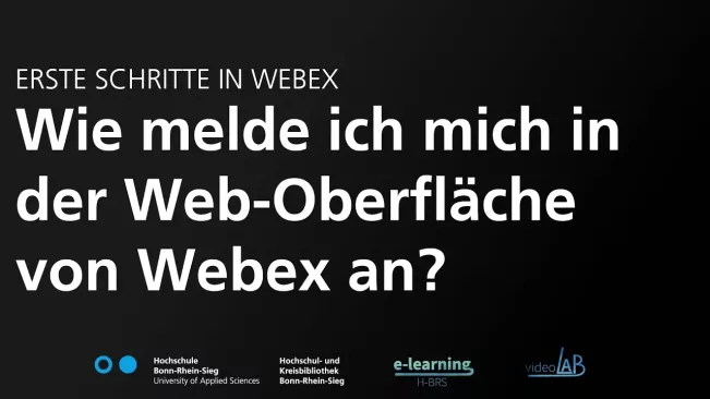 Wie melde ich mich in der Web-Oberfläche von Webex an?