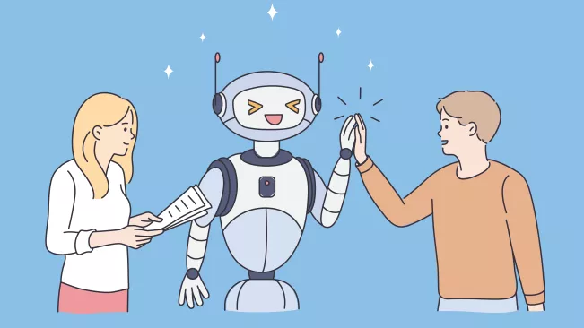 Symbolbild Arbeit mit Kuenstlicher Intelligenz