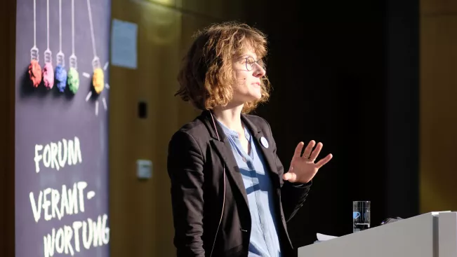 ZEV-Ringvorlesung "Wir müssen reden" 07.11.2019. Julia Krüger (Bild 313). Foto: S. Flessing (DE)