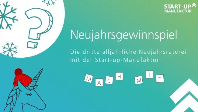 Teaser Neujahrsgewinnspiel 2023 Start-up-Manufaktur