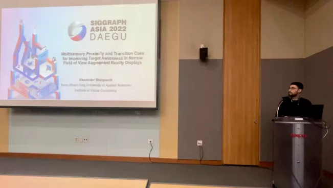 Alexander Marquardt auf der SIGGRAPH ASIA 2022 in DAEGU