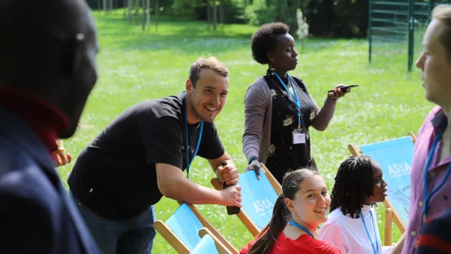 BIDA Summer School Begruessung Campusgarten StA 20230508 foto juri kuestenmacher 47.JPG