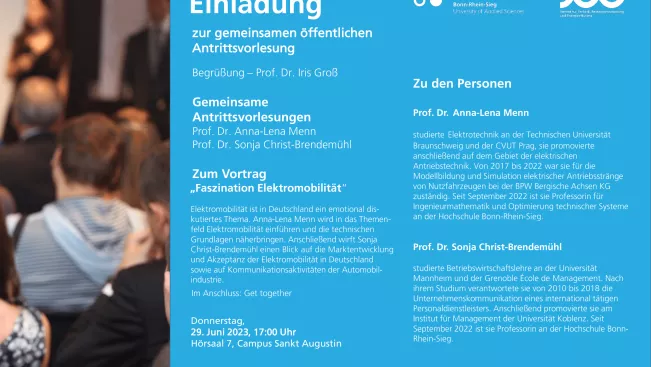 Einladung Antrittsvorlesung Brendemühl Menn 2023