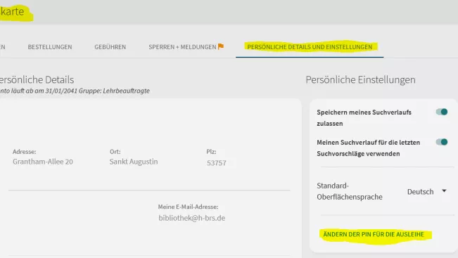 Pin-Vergabe Bib-Discover