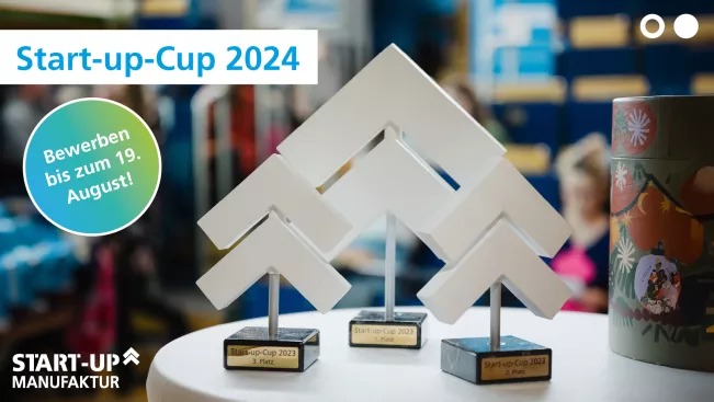 Banner Bewerbungsphase Start-up-Cup 2024