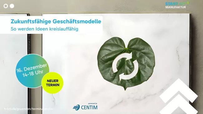 Banner Workshop Zukunftsfähige Geschäftsmodelle - So werden Ideen kreislauffähig