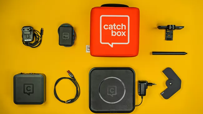 Hybrides Verleihset - Catchbox und 180° Kamera (DE)