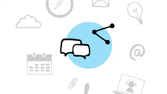 Austausch Netzwerk E-Learning Icons