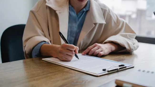 Stockphoto Fragebogen Entrepreneur-Check 