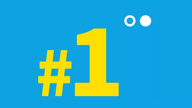 Banner Nummer 1 blau gelb 2022 Grafik Martin Schulz Zuschnitt hochkant