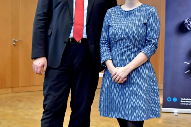 Talk im Forum-Verantwortung "Alle meine Daten": Ulrich Kelber gemeinsam mit Dr. Katrin Dobersalske. Foto: S. Flessing (DE)