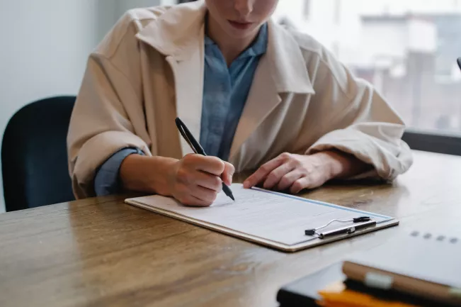 Stockphoto Fragebogen Entrepreneur-Check 
